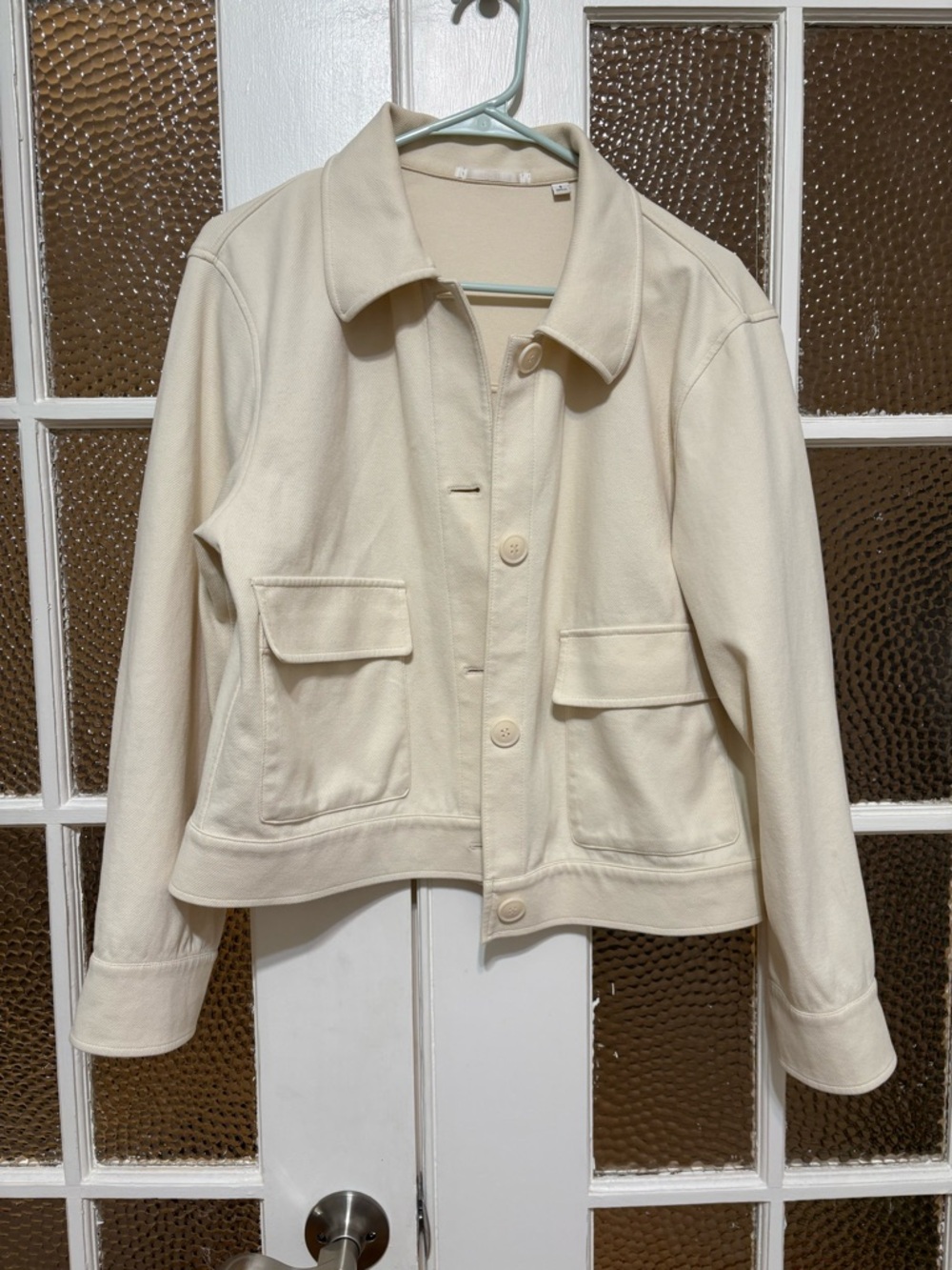 Women’s Cream Button-Front Utility Jacket